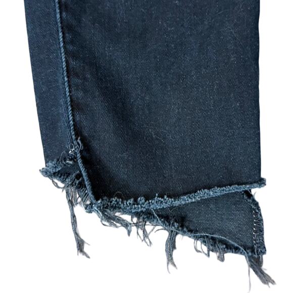 Mother The Stunner Zip Two Step Fray Last Call Dark Wash Skinny Jeans size 25 - Picture 14 of 14